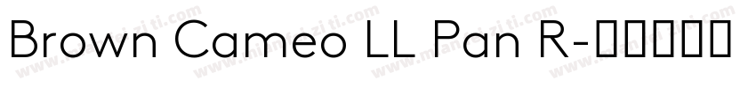 Brown Cameo LL Pan R字体转换